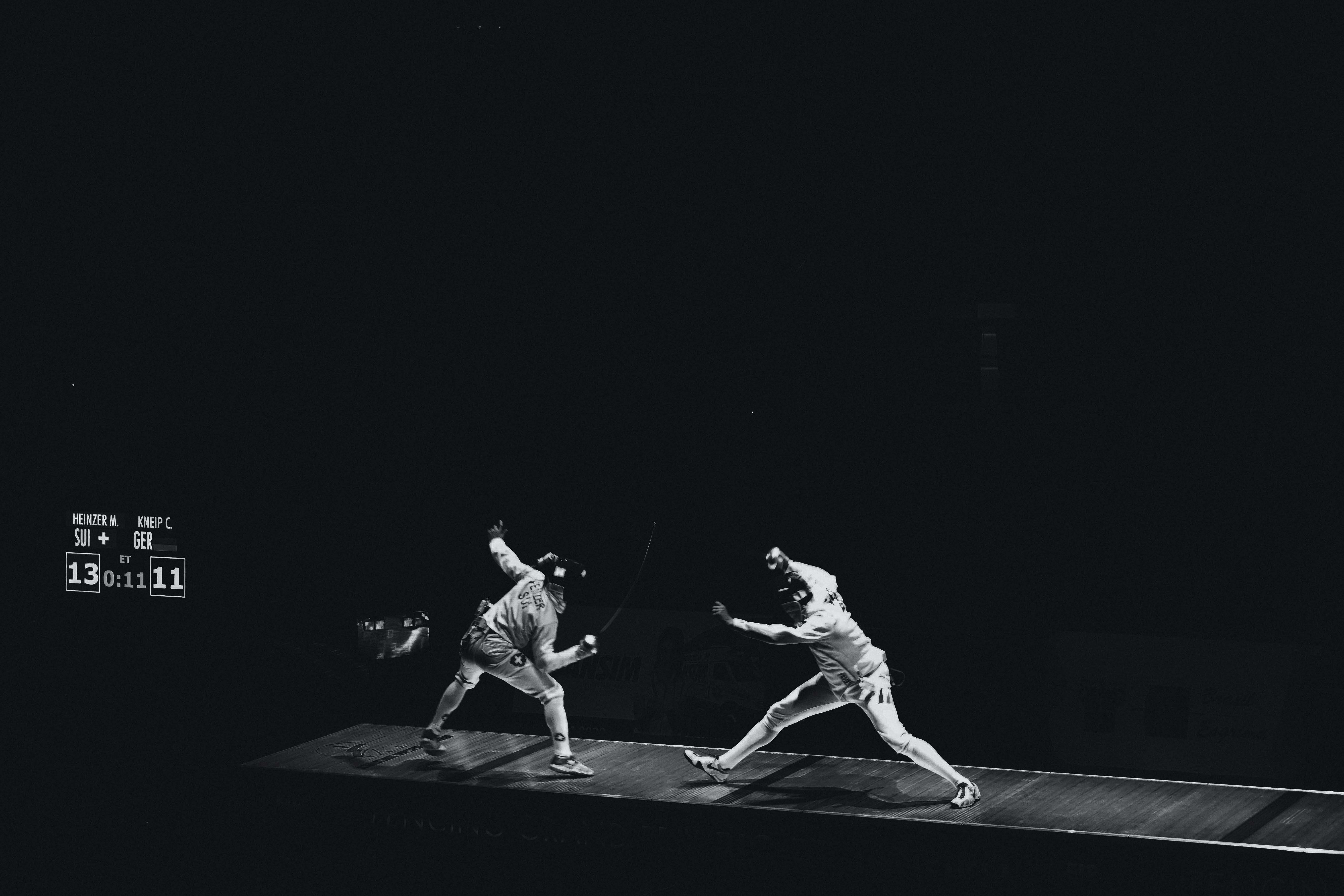 Brazil Two People Fencing Fencing Wallpaper Image Free Photo